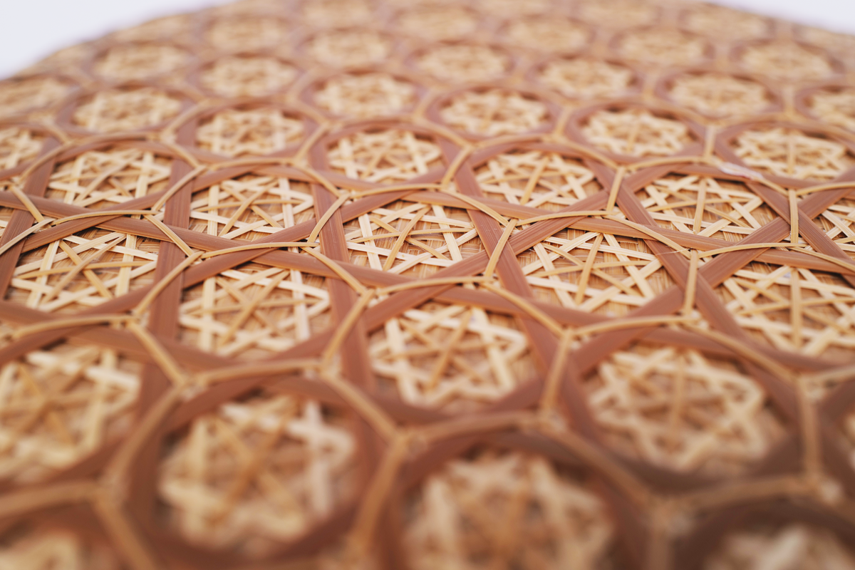 民国　朱漆竹编盒 民国 朱漆竹编盒