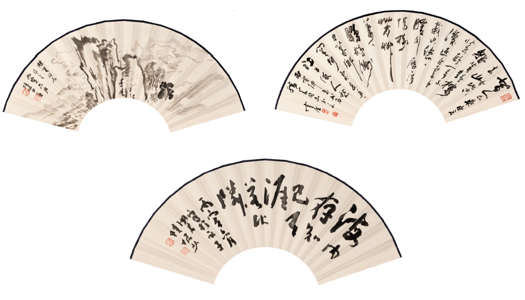 組畫（扇面兩件） A Set of Painting on Fan (Two Pieces)