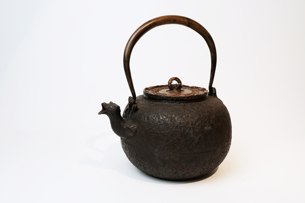 銅像 陶器 Silver Kettle Pot with Phoenix-Shaped Spout 【藏六· 铜镜盖兽