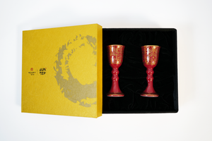 YUANHUA Gold Pattern Ceramic Goblet 【元华堂描金高足酒杯】