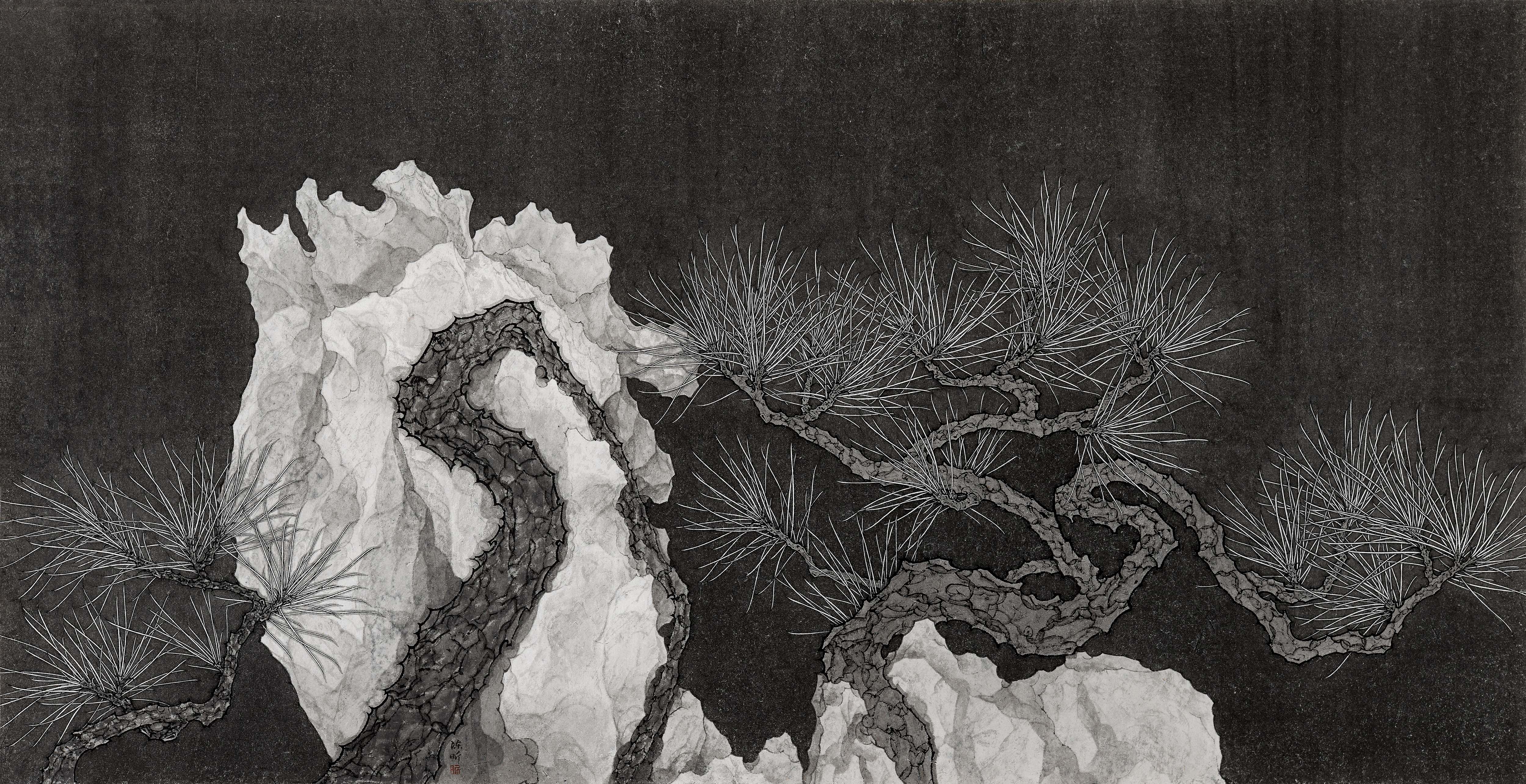 Twisted Branches of an Old Tree, Chen Xin 《盆中景之虬枝》陈昕